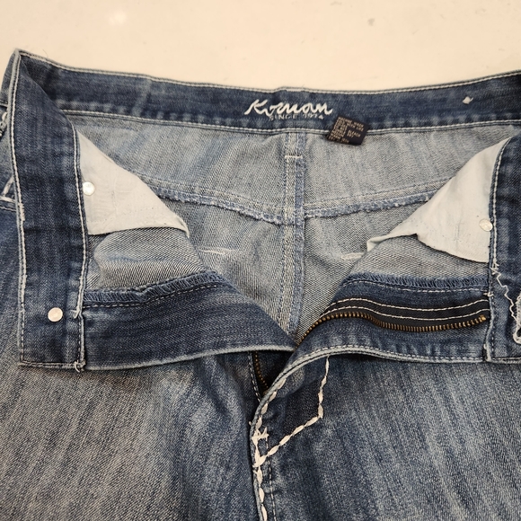 Vintage - Koman - Denim Shorts - Blue - White Stitching - Mens Size 34 -… - Picture 6 of 13